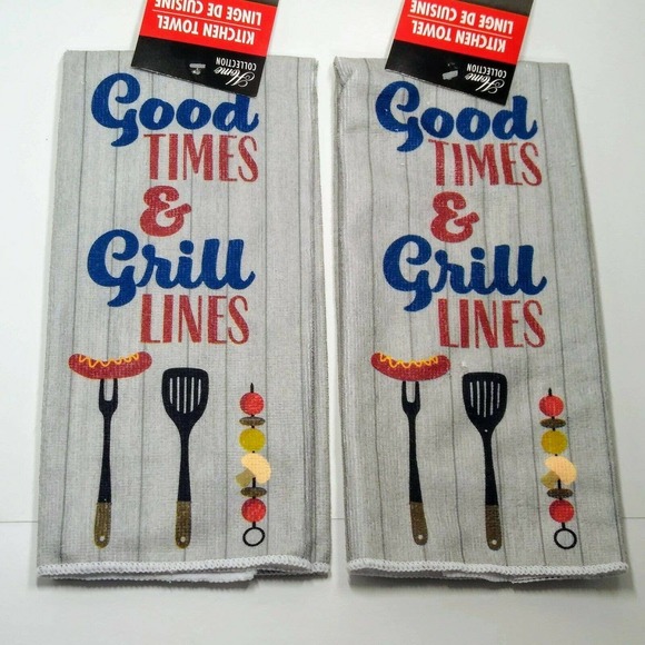 Grill Kitchen Towel Mitt Pot Holder 5 Piece Set - Picture 3 of 6